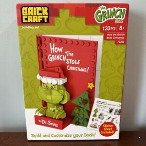 Brick Craft Building Block Set How the Grinch Stole Christmas Story Book New
